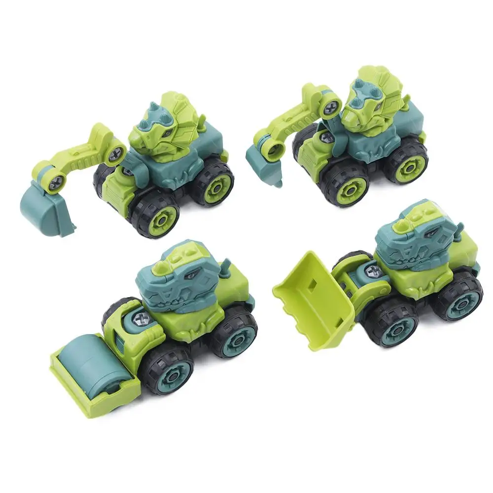 Auto regalo per bambini modello di auto Bulldozer modello fai da te giocattolo educativo dinosauro ingegneria auto dinosauro auto giocattolo ingegneria squadra auto