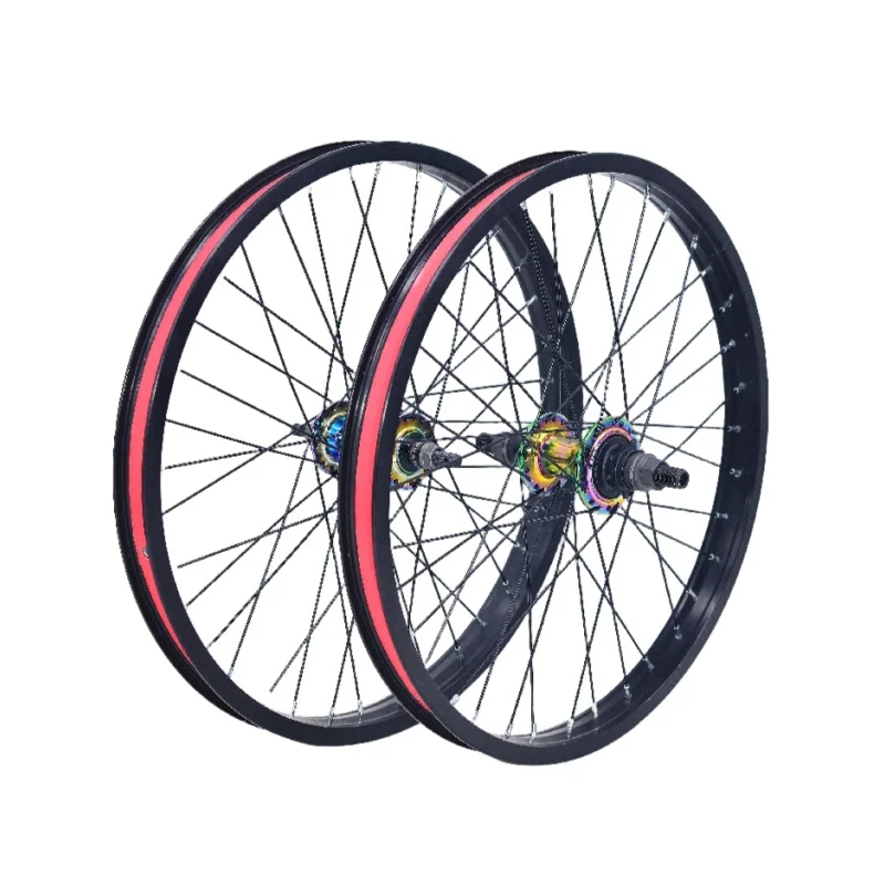 20 Cal BMX koło rowerowe zestaw kołowy do wyczynów kaskaderskich z aluminium o wysokiej wytrzymałości stopem Doule warstwa BMX felgi