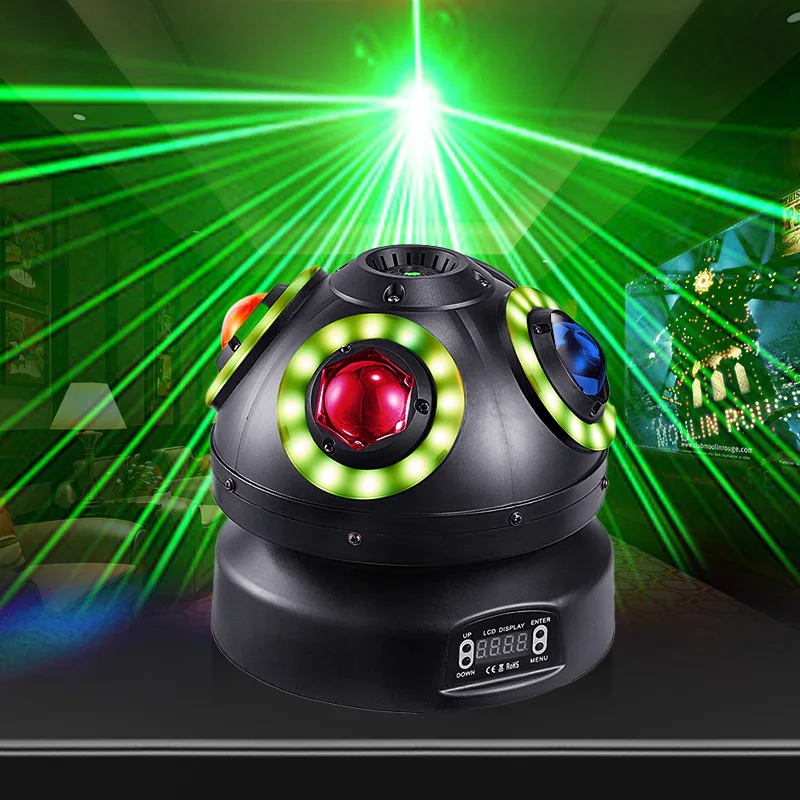 LED Moving Head 8x15W RGBW 4in1 With Halo RGB 3in1Football Light 360 ° Infinite Rotation Beam Strobe Dj Bar DMX 512 Stage Effect