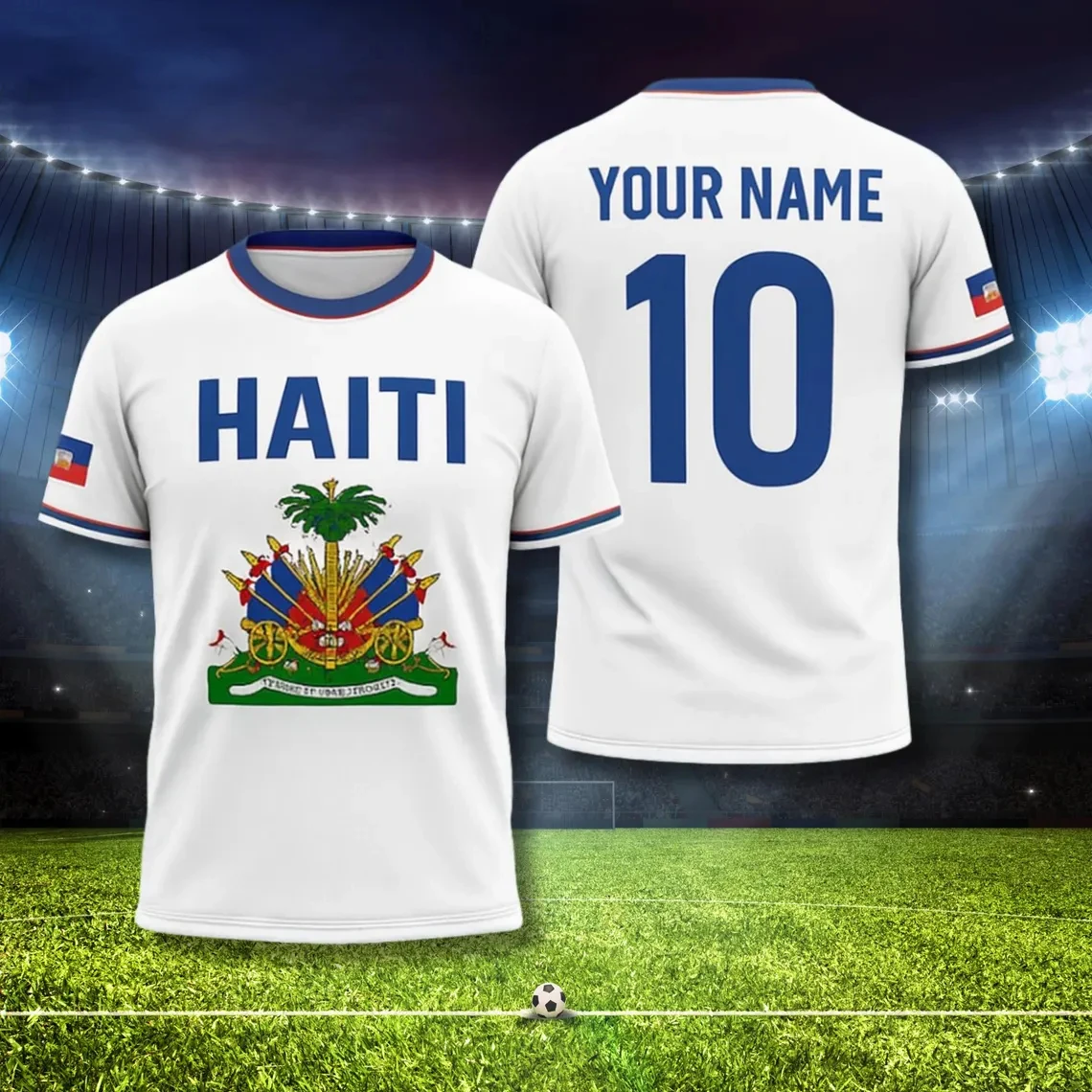 2026 New Haiti Football T-shirts Sports Casual Haitian Soccer Jersey Free Custom Diy Name Tees Gifts Wholesale Sports T Shirts