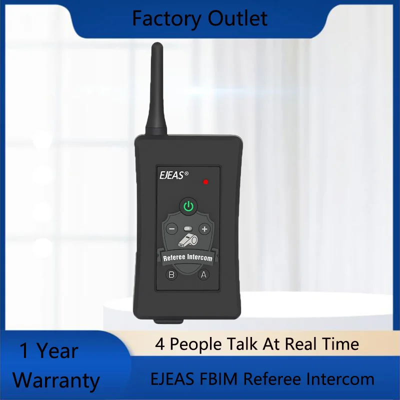 EJEAS 1/2/3/4Pcs FBIM Professional Referee Intercom Football Referees Walkie Talkie Soccer Bluetooth Interphone