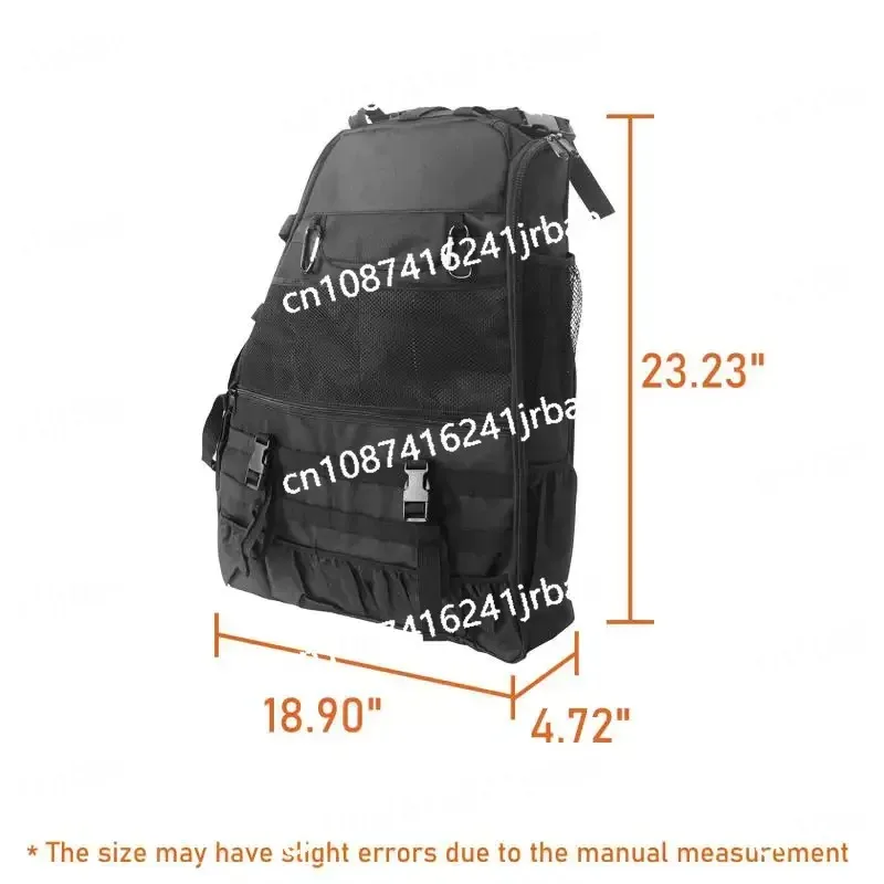 For JK JKU JL TJ 4-Door Saddle Bag Organizers Tool Storage Bag Roll Bar Storage Bag Cargo Cage with Multi-Pockets