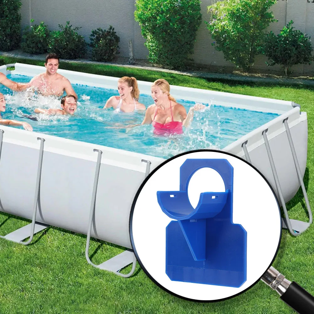 2pcs Swimming Pool Pipe Fixing Holder Supports for Intex Above Ground Pool 30-38mm Hose Outlet Mount Bracket with Tie Clamp