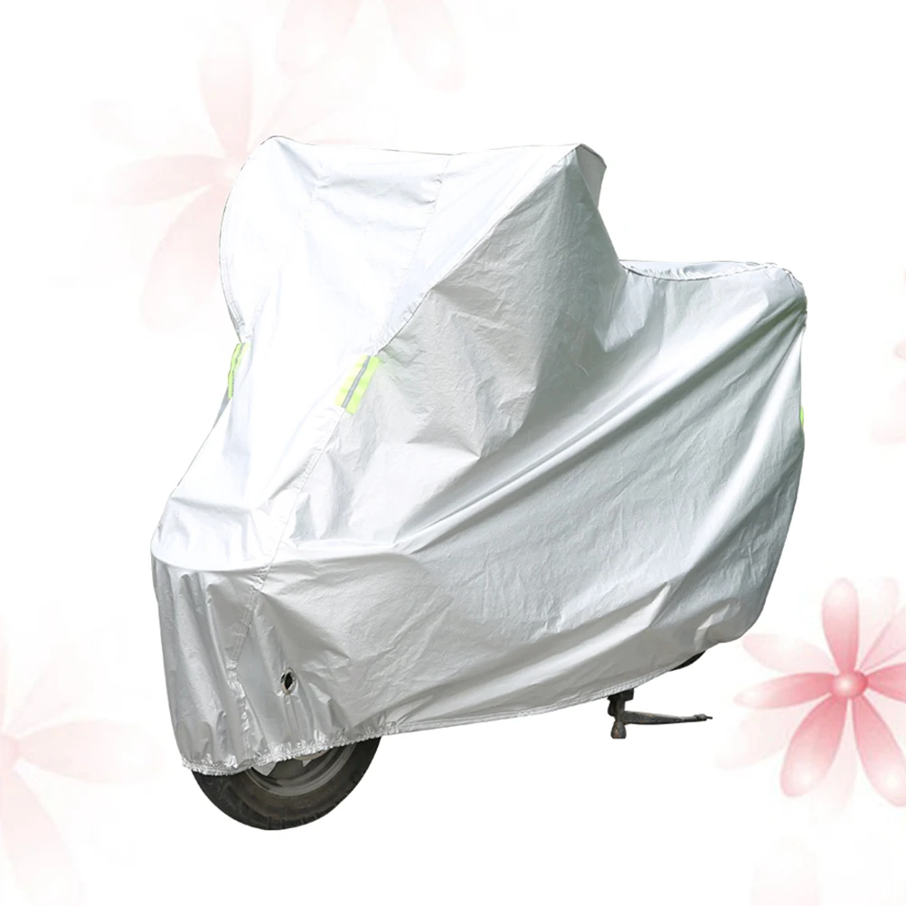 

Universal Motorcycle Cover Dustproof Sunblock Waterproof Foldable Protector For Electrombikes Scooters With Reflective Stripes