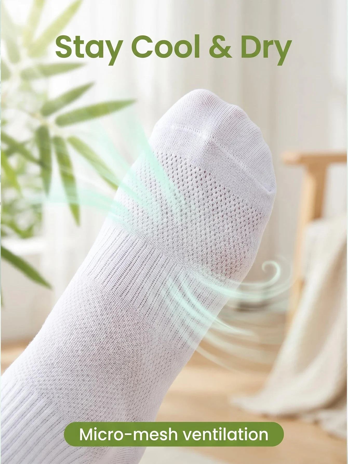 5 pairs Bamboo Fiber Mesh Socks Men Summer Thin Breathable Anti-Sweat No Smell Medium Tube Socks for Business Commute Sports