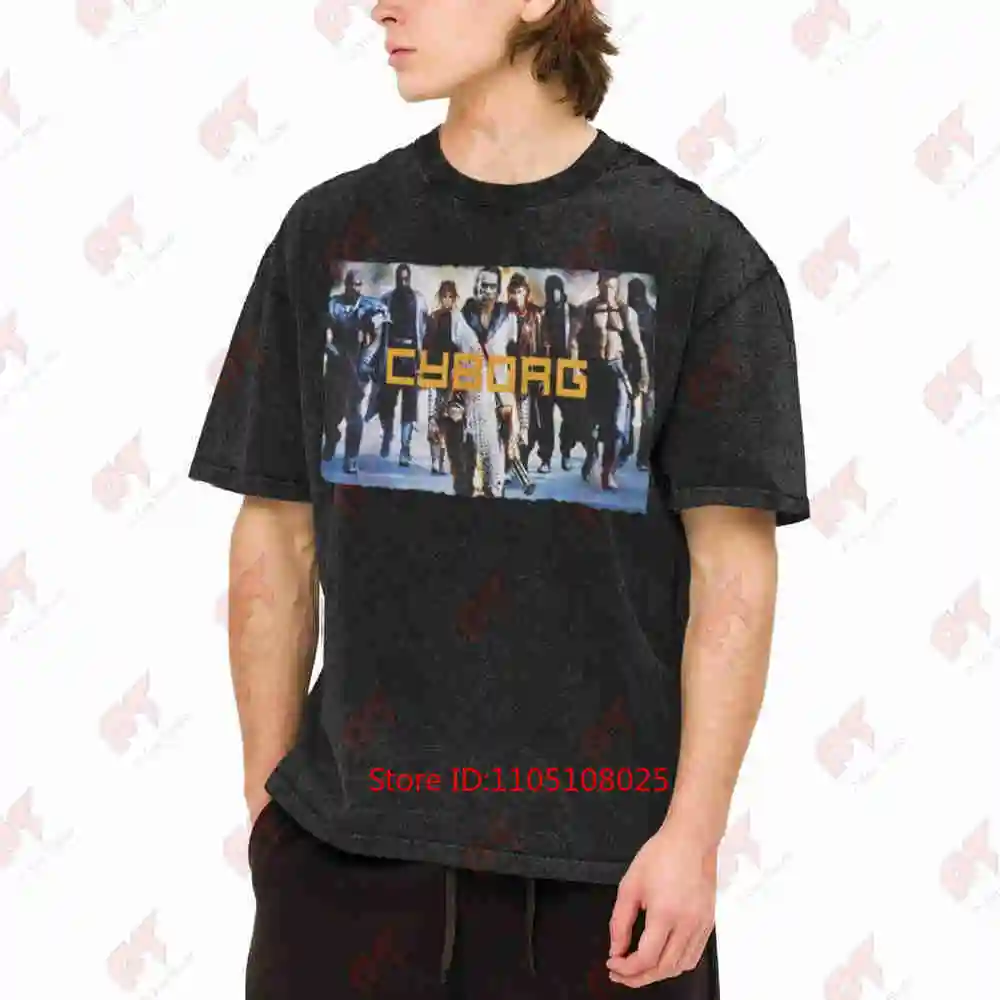 Cyborg 1989 Van Damme Vintage Washed Tee Pure Cotton T-Shirt