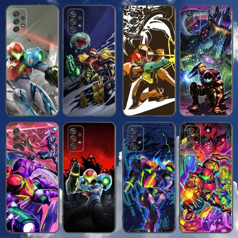 

Game M-Metroid Phone Case For Samsung Galaxy A 91,80,73,72,71,53,52,51,22,5G Shockproof Soft Black Cover