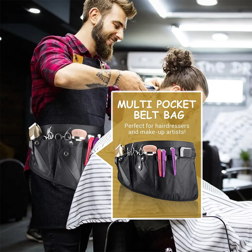 Hairdresser Waist Bag Canvas Durable Waterproof Shockproof Barber Scissor Holder Hairdressing Tools Organizer Barber Scissor Bag