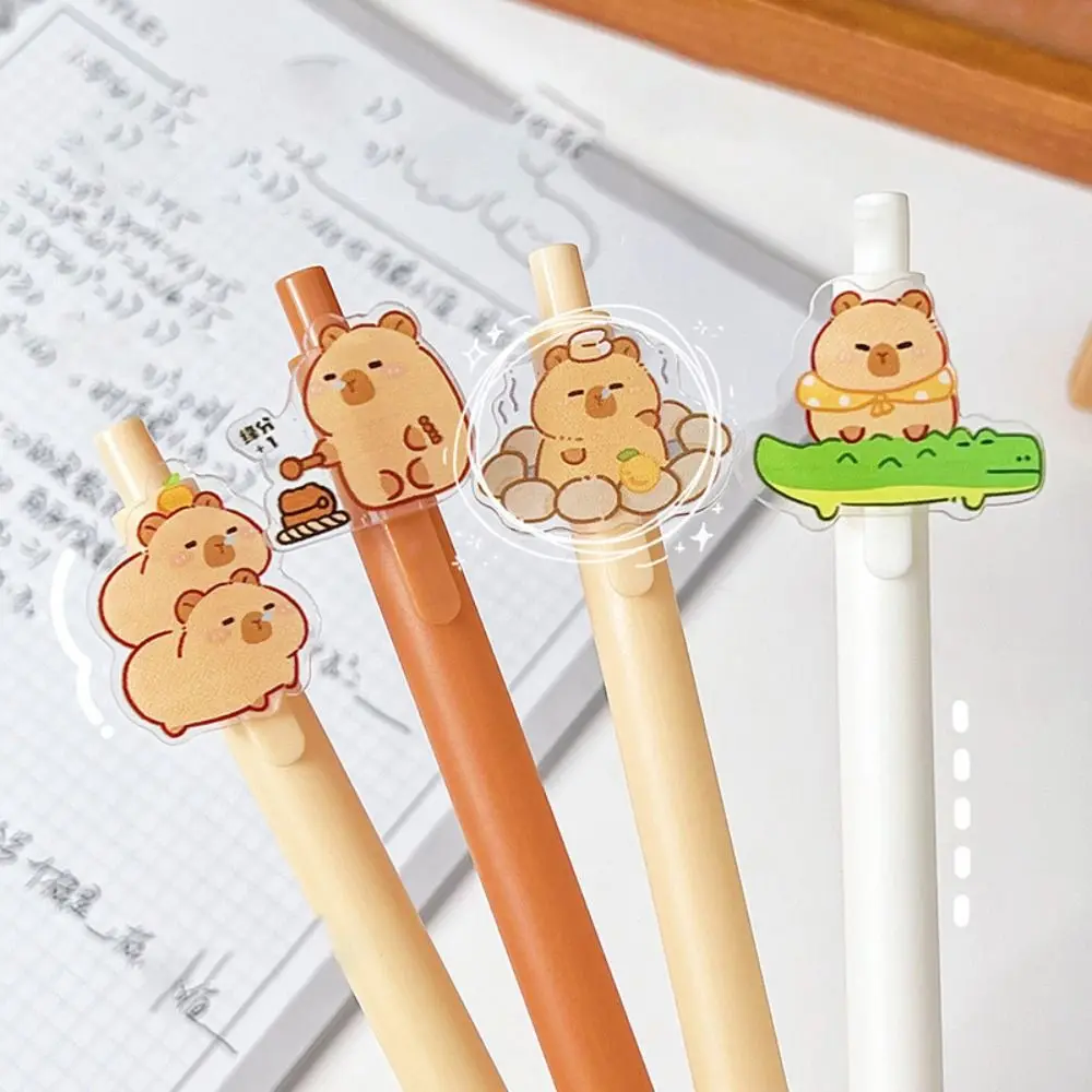 

Cute Capybara Press Gel Pens Creative 0.5mm Black Ink Signature Pens Portable High Appearance Level Capybara Neuter Pen Student