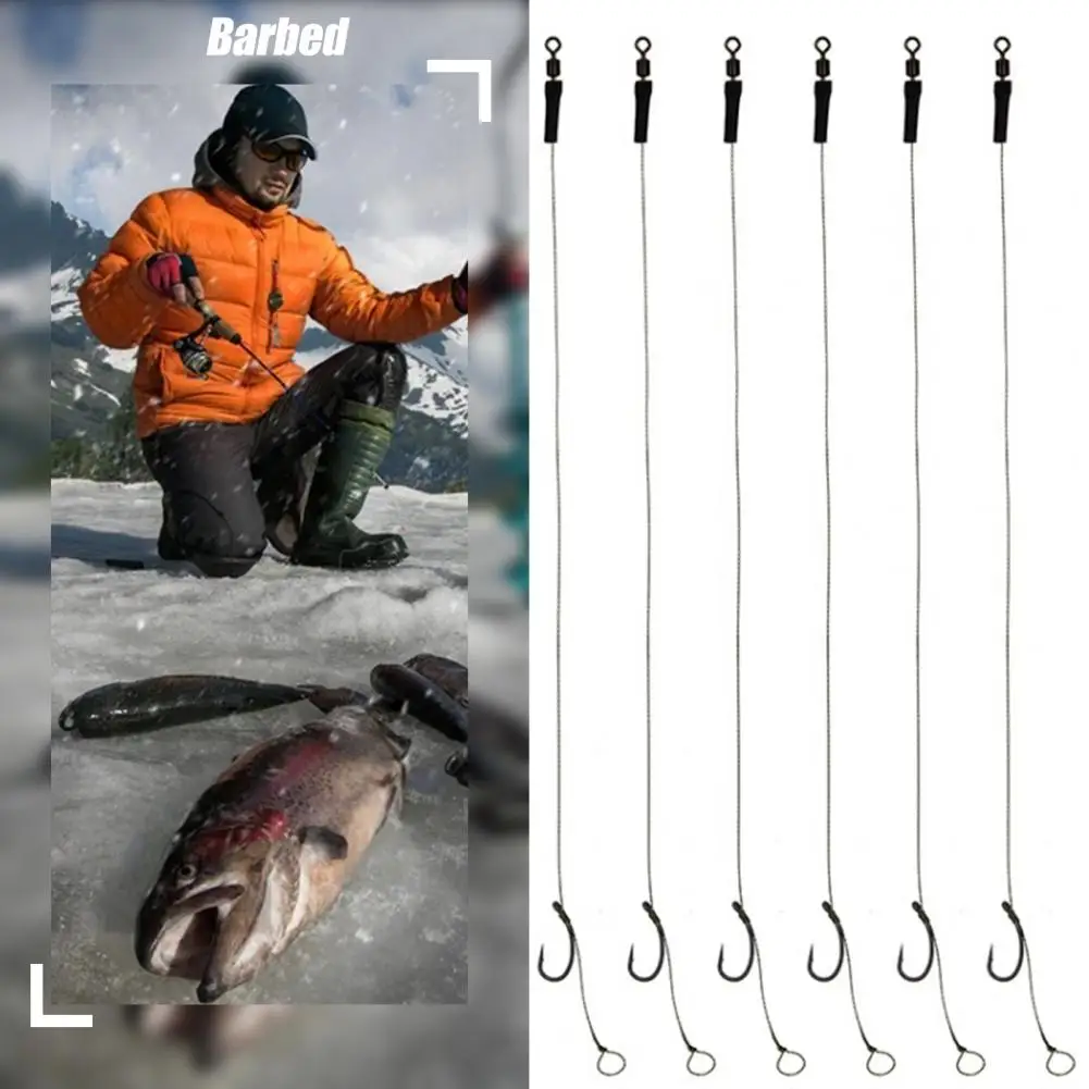 Hook Hair Rigs 6Pcs/Group Versatile Braided Thread Accessory High Strength Lightweight Carp Hair Rigs for Lake image 3