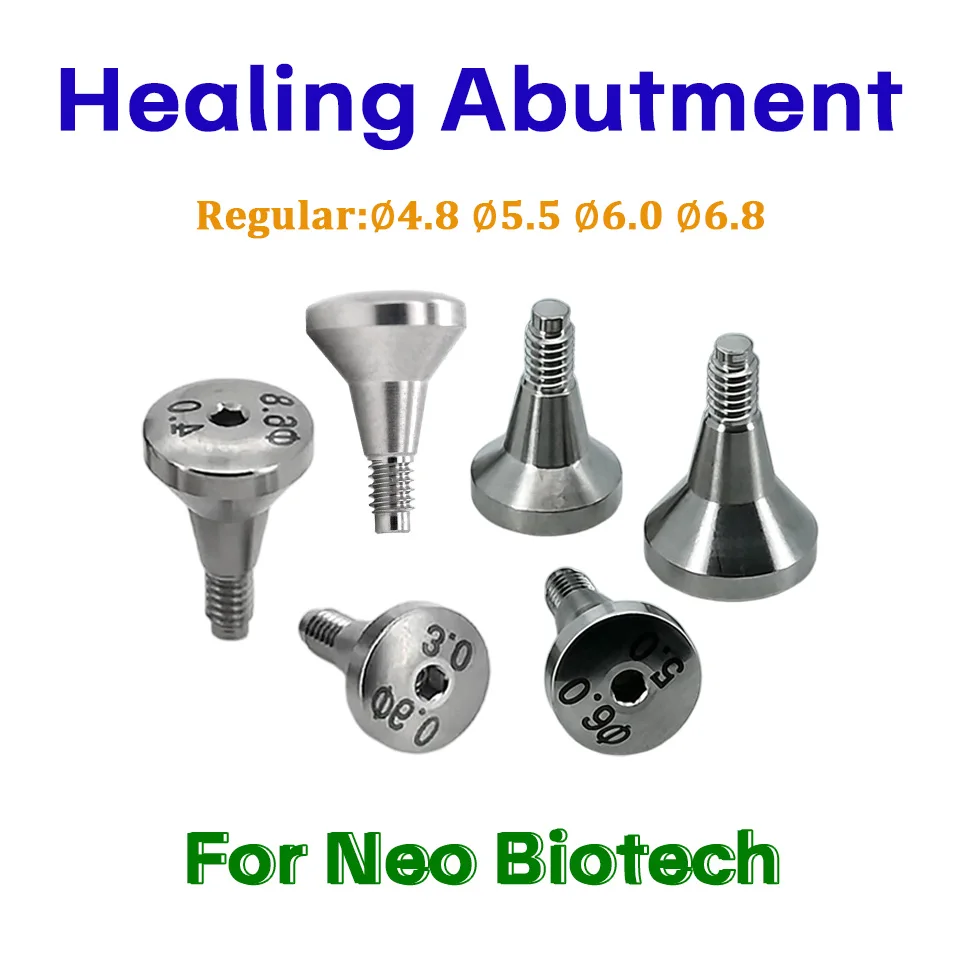 Titanium Implant Gingival Former Cap 10pcs for Neo Biotech Regular System Diameter 4.8 5.5 6.0 6.8mm Dental Prosthetic Tool