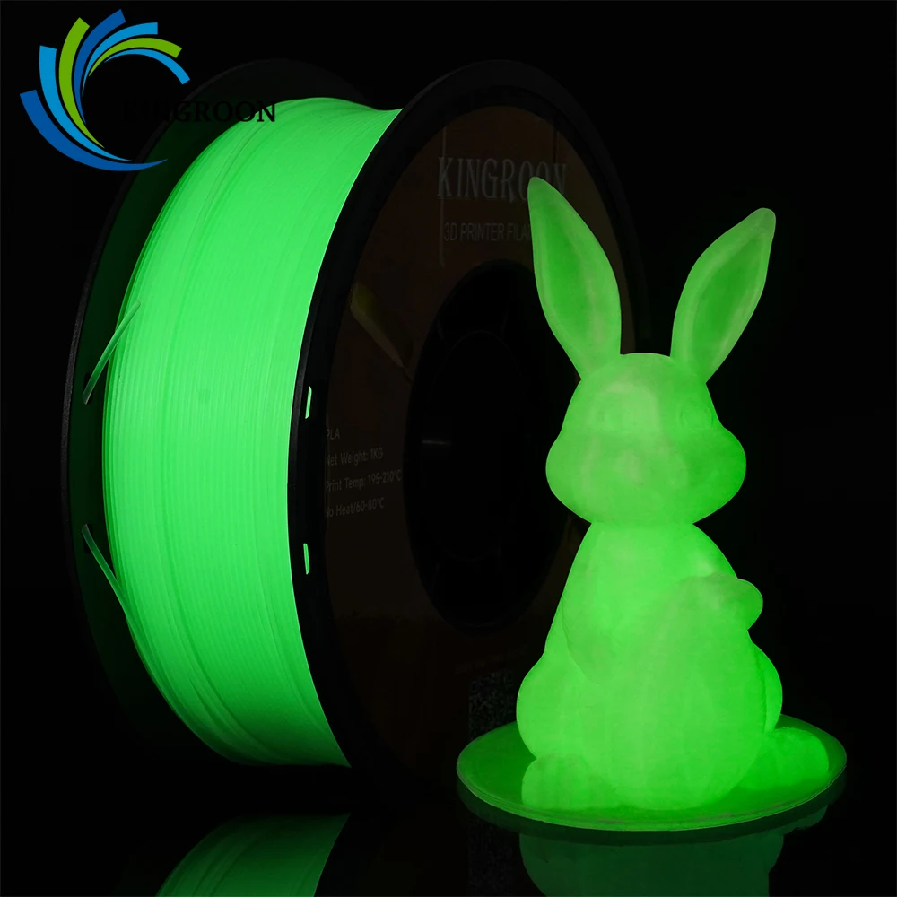 1KG Luminous PLA Filament 1.75mm Green/Blue Glow In The Dark Plastic PLA 1.75mm 3D Printing Materials Fast Shipping