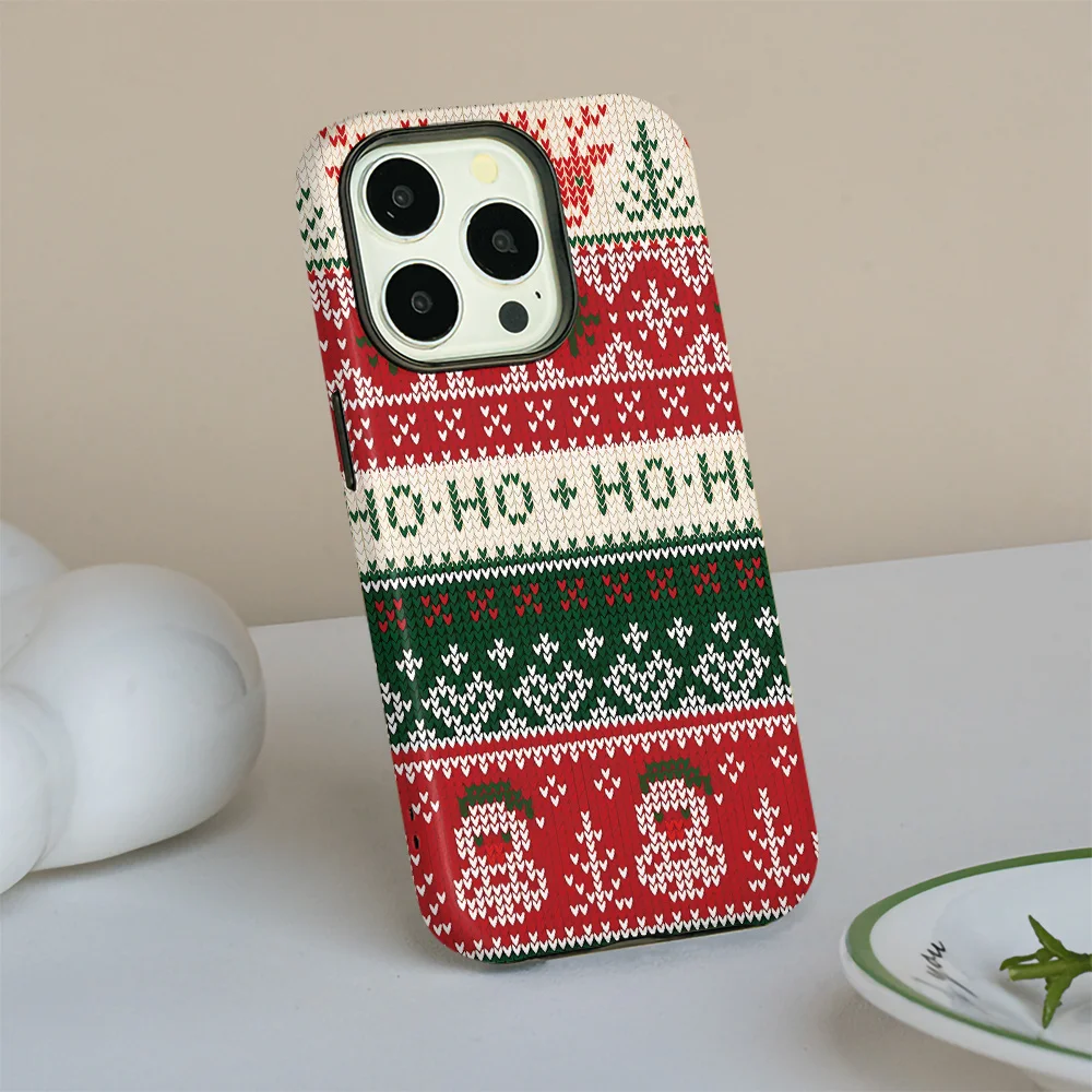 حافظة هاتف بتصميم رجل الثلج بنمط عيد الميلاد مناسبة لهاتف آيفون 17، 16، 15، 14، 13Pro/Max/Plus غطاء خلفي مزدوج الطبقة مضاد للسقوط