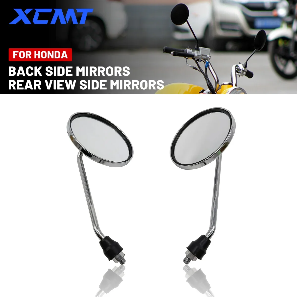 

Motorcycle M8x1.25 8mm Rear View Side Mirrors For Kawasaki KE100 KE125 KE175 Honda Z50 CT70 CA95 S65 SL70 CB175 Rearview Mirror