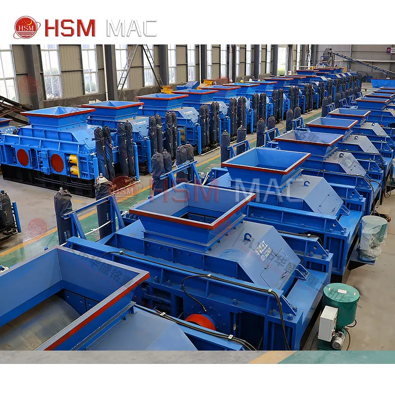 Hsm 450tph وظيفة كبيرة عالية الجودة معتمدة كسارة الأسطوانة المزدوجة معدات صانع الرمل لصناعة الحجر
