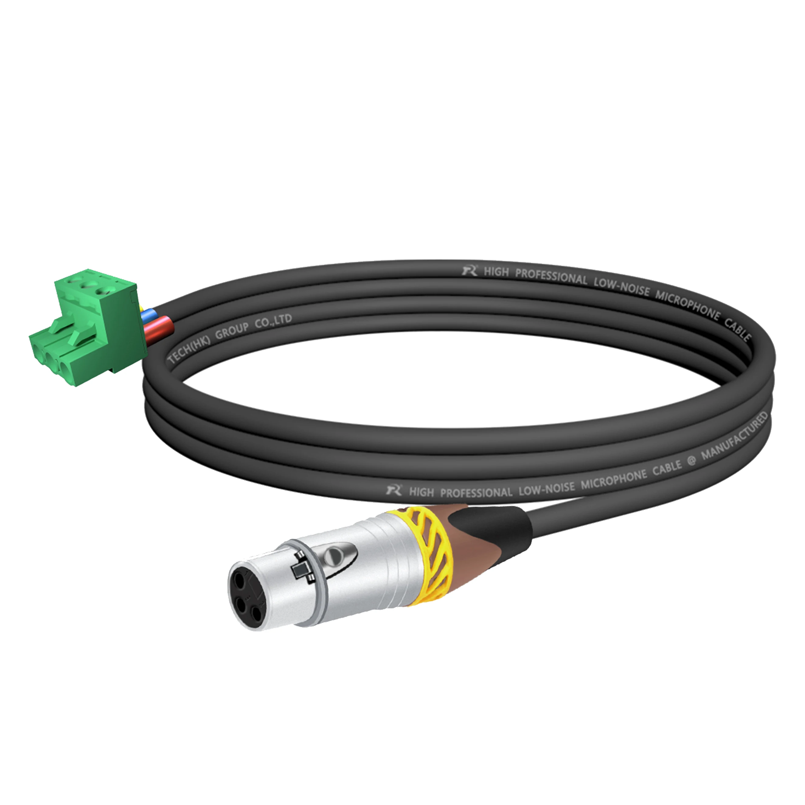 5,08mm Phoenix-Schraubklemme zu geradem XLR M/F Kabel, 3-poliger PCB-Montage Phoenix-Stecker zu XLR Audiokabel, Lautsprecher-, Bühnen-Soundverkabelung – Detail 12