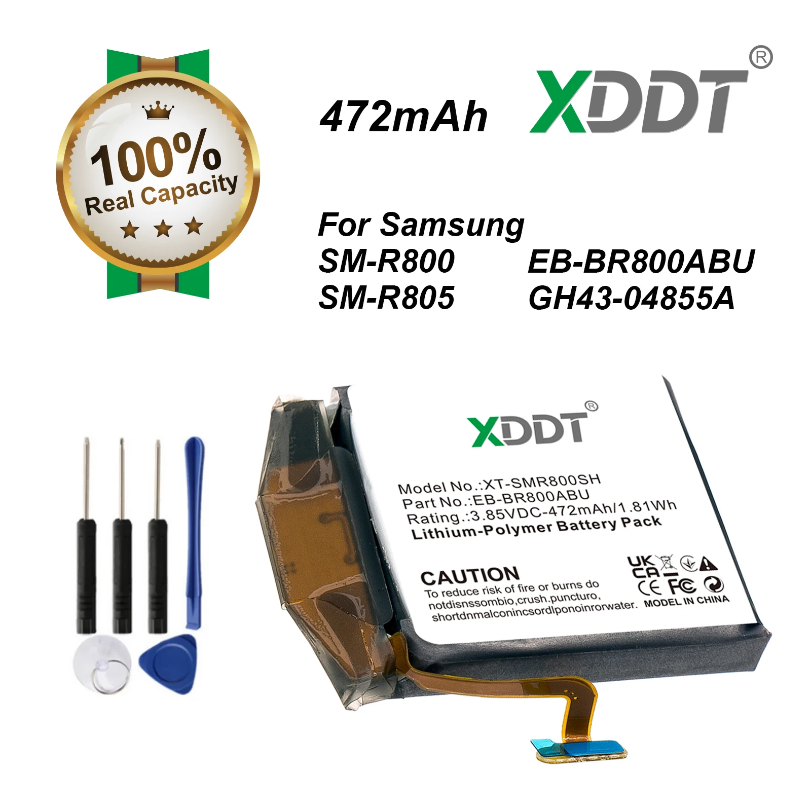 EB-BR800ABU Replacement Battery For Samsung Galaxy Watch 46mm SM-R800 SM-R805 SM-R810 Hight Capacity Batteries +Tools
