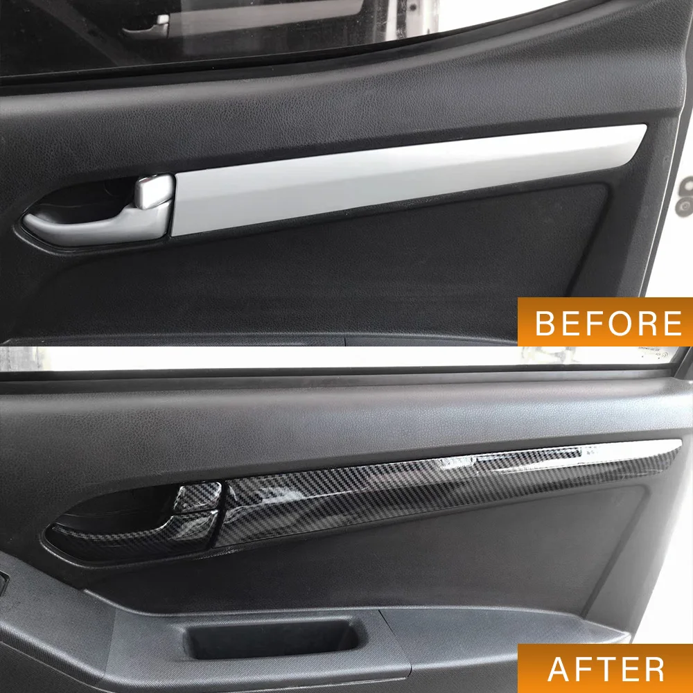 

Inner Door Line Decorative Trim for ISUZU D-MAX 2012 2013 2014 2015 2016 2017 2018 2019 4pcs Carbon Fiber Color Cover