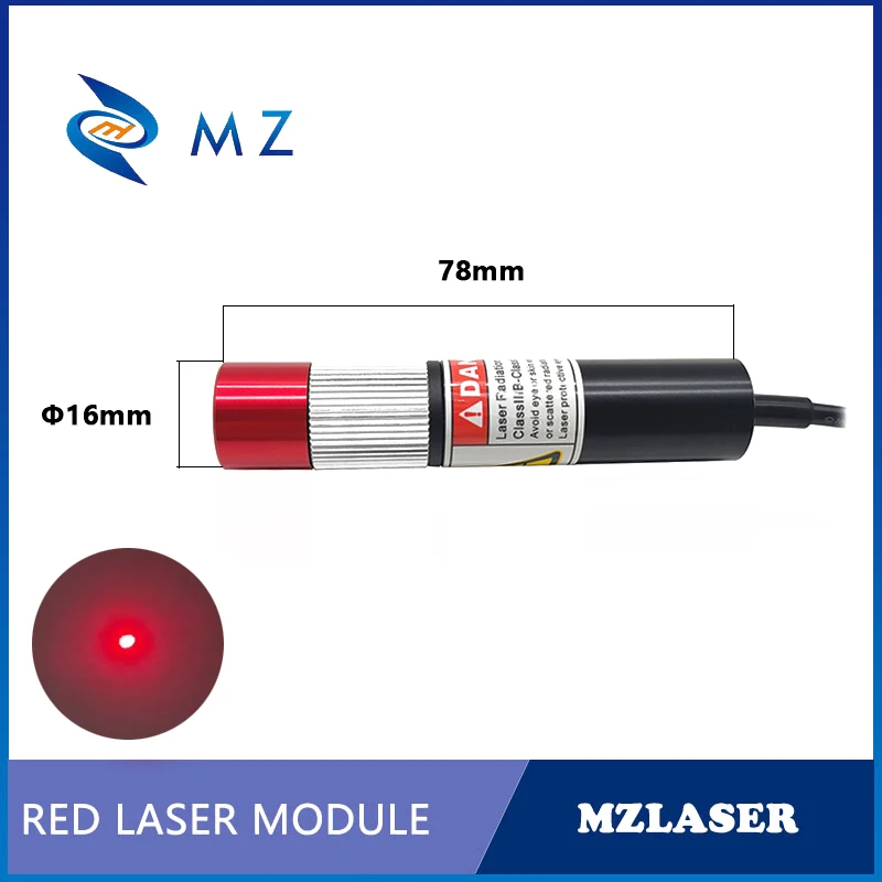 Imagem -02 - Focagem Red Dot Laser Diode Módulo D16 mm 650nm 10mw 20mw 30mw 24v Lente de Vidro com Adaptador Fornecer Industrial Grade Ajustável