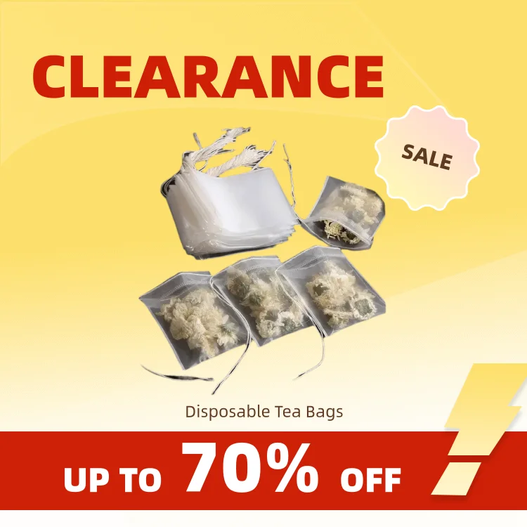 

Clearance_100 шт. одноразовые чайные пакетики, фильтр-пакеты для заварки чая с уплотнением для заваривания чая, пищевой нетканый материал, пищевой фильтр для специй
