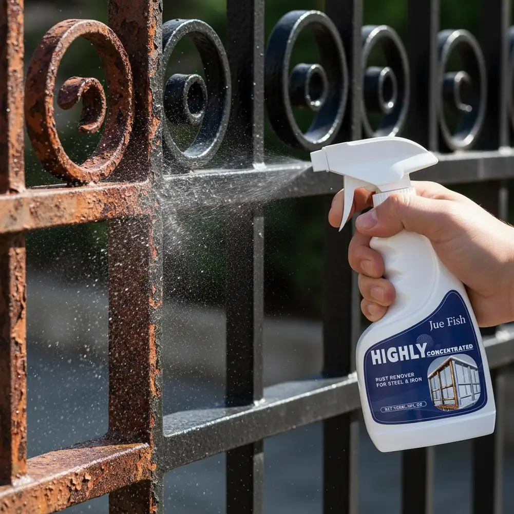 Heavy-Duty Metal Rust Remover Spray Car Maintenance Dissolver Fast Rust Removal for Metal Car Tools Multi-Surface Cleaner 120ml