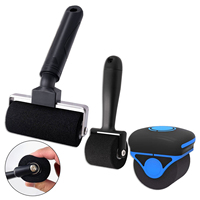 EHDIS 2pcs/Set Sponge Wheel Roller Squeegee Window Tinting Cleaning Scraper Car Surface Vinyl Film Installation Smoothing Tools