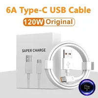 Original 6A 120W Type C USB Fast Charging Cable for Xiaomi 13 Mi 12 Redmi K60 K50 Note 11 12T 13 Pro POCO X5 USB C Cord With Box