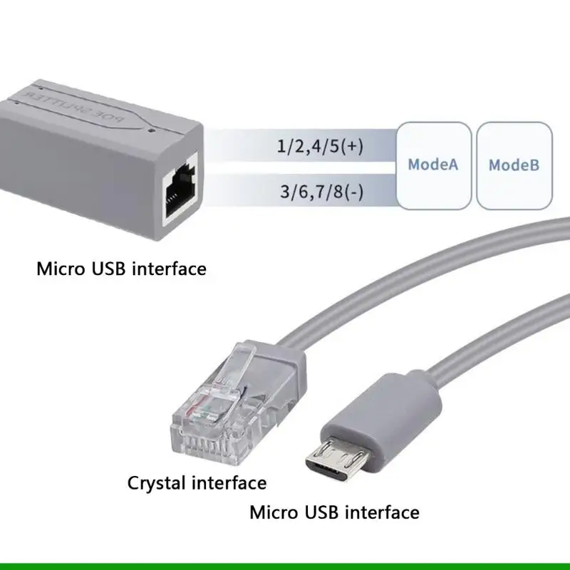 U55C -Leistung über Ethernet Poe Splitter 48V bis 5 V für einfache Setups für ein Set -Top -Box