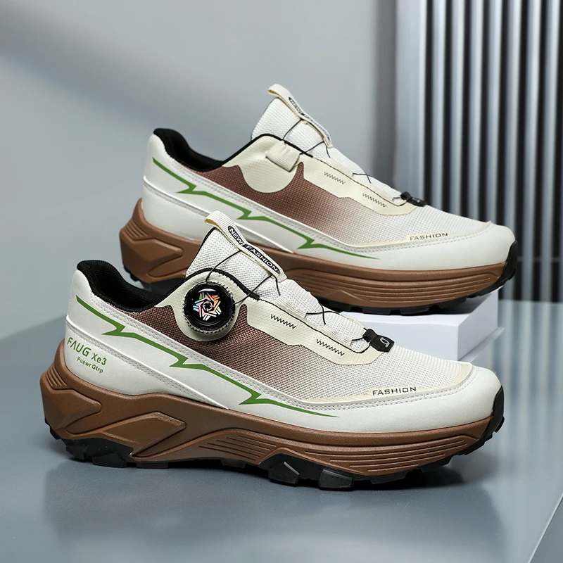 

Men's Shoes Breathable All-match Mesh Shoes Sports Rotary buckle Shoes Men's All-match Wear-resistant Running Shoes for Men