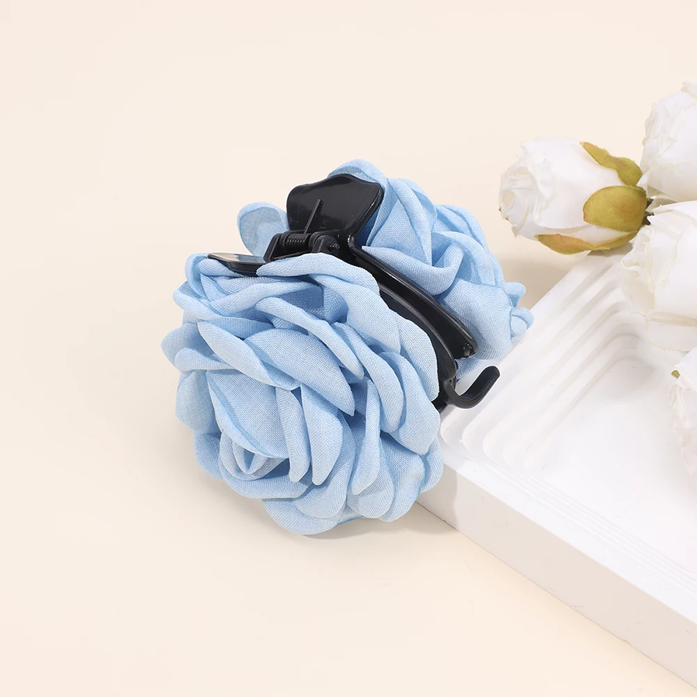 Rose Blume Haarspange für Frauen elegante stereoskopische Blumen Hinterkopf Hai Clip modische Mädchen Kopfschmuck Haarschmuck