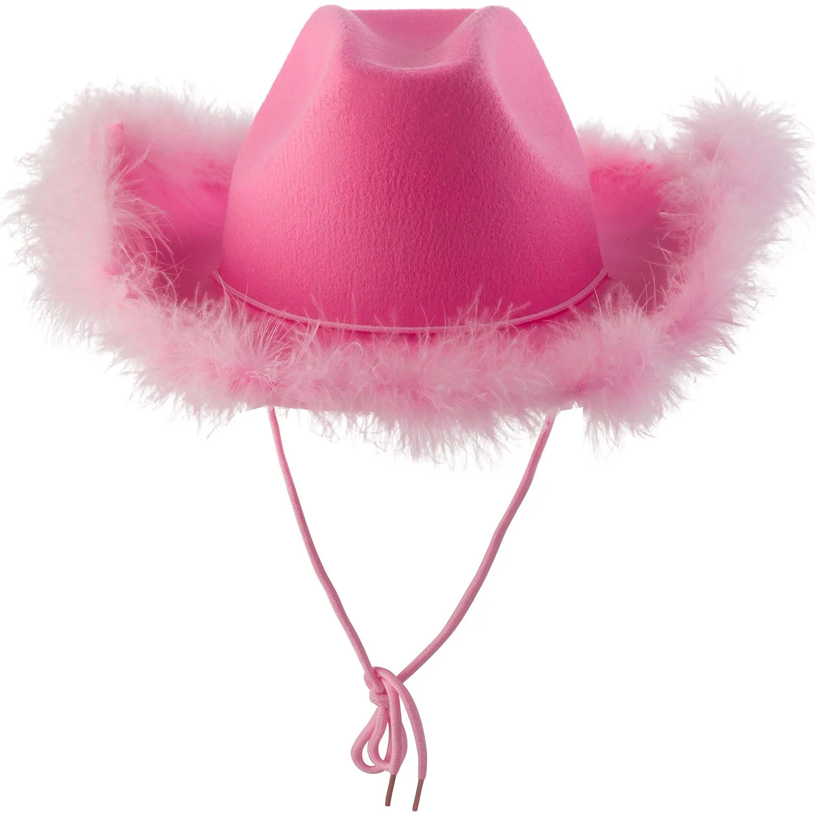 Hat With Feather Feather Brim Adult Size Cowboy Hat With Feathers For Costume Party Play Dress Up Outfits For Women for Girls