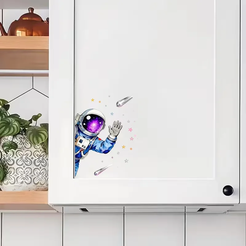 One astronaut wall sticker, switch sticker, switch panel decoration, self-adhesive, suitable for bedroom decoration