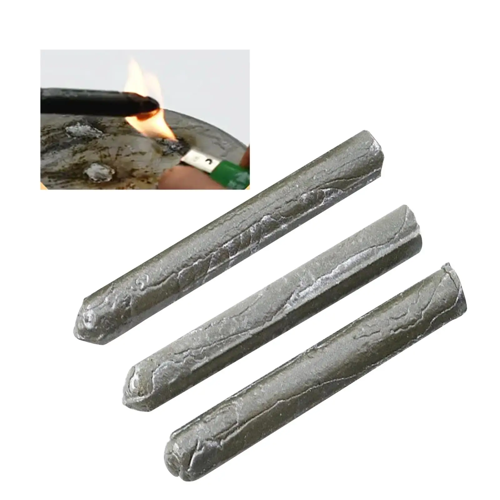 3Pcs Welding Sticks Just Need A Lighter 7.8cm Powder Cored Welding Rod for Iron PVC Pipe Water Tank Stainless Steel Aluminum