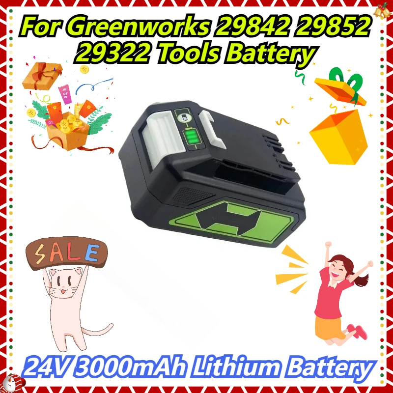 

24V 3000mAh Lithium Battery For Greenworks 29842 29852 29322 Tools Battery
