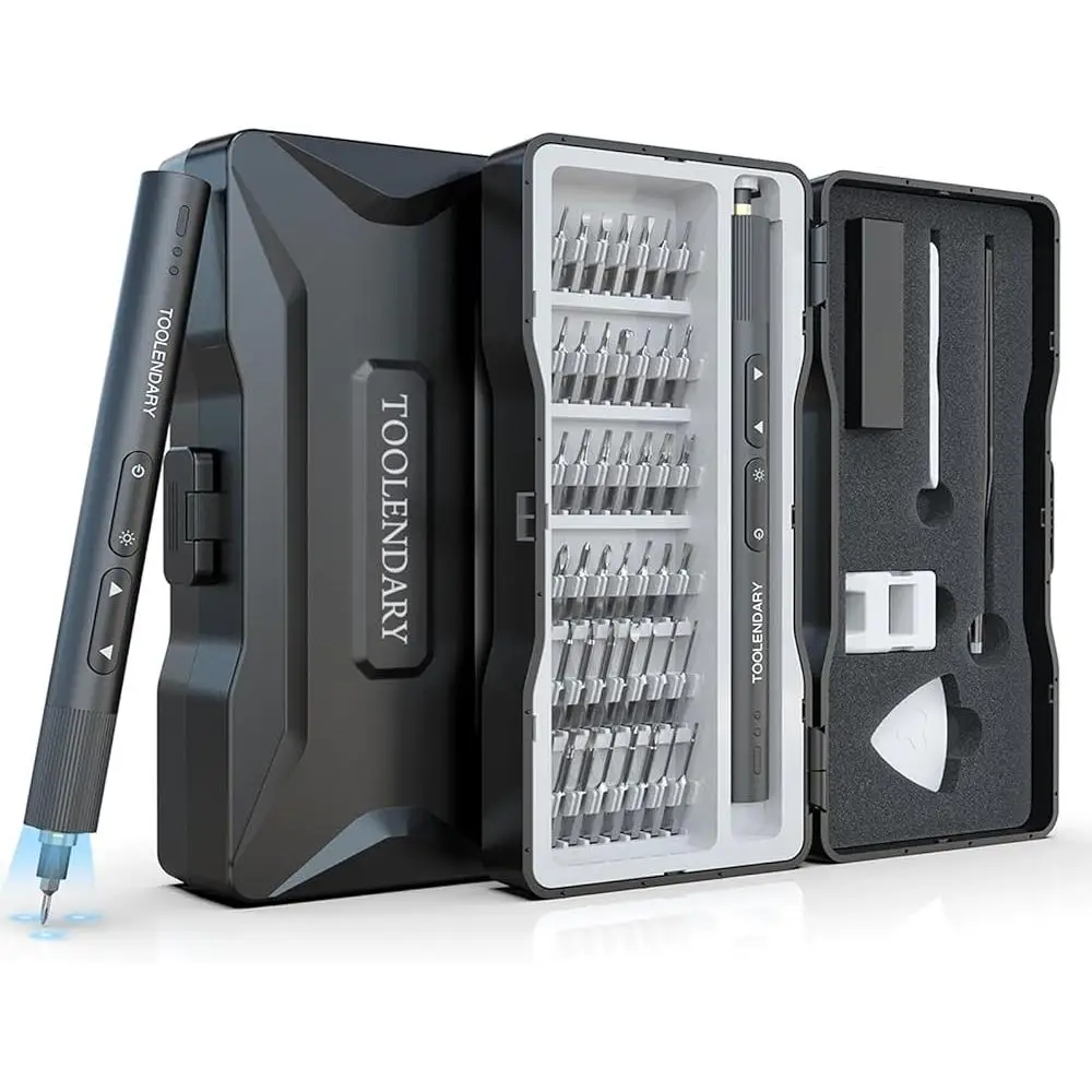 55 في 1 مفك كهربائي صغير مجموعة قابلة للشحن طقم مفك برغي دقيق المغناطيسي S2 الصلب بت أدوات التحكم في عزم الدوران المدمجة