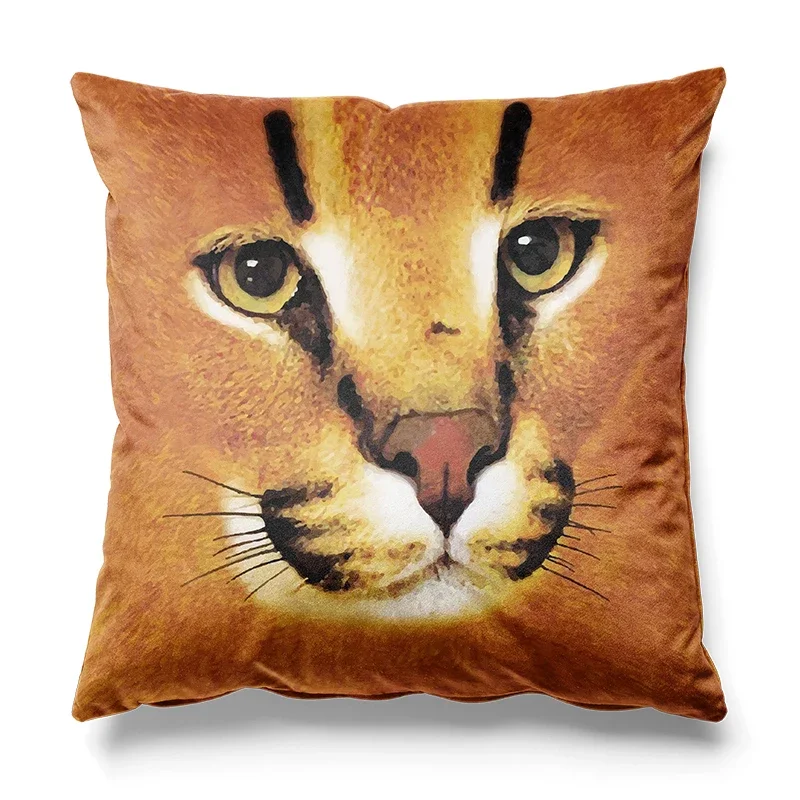 Aertemisi 18'' x 18'' Big Floppa Face Square Throw Pillow Cushion Covers Cases Pillowcases 45cm x 45cm