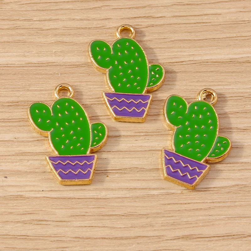 Tusember 10 Stück niedliche Anhänger Alpaka-Kaktus-Charms für DIY-Ohrringe, Armbänder, Halsketten, Schmuckherstellung, handgemachtes Basteln – Detail 9