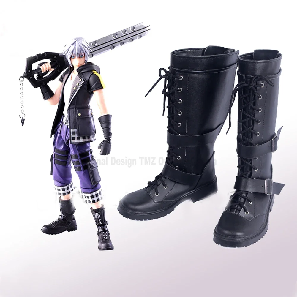 Kingdom Hearts III Bring Arts Riku Cosplay Shoes Boots Superhero Halloween Carnival Party Costume Accessories Props