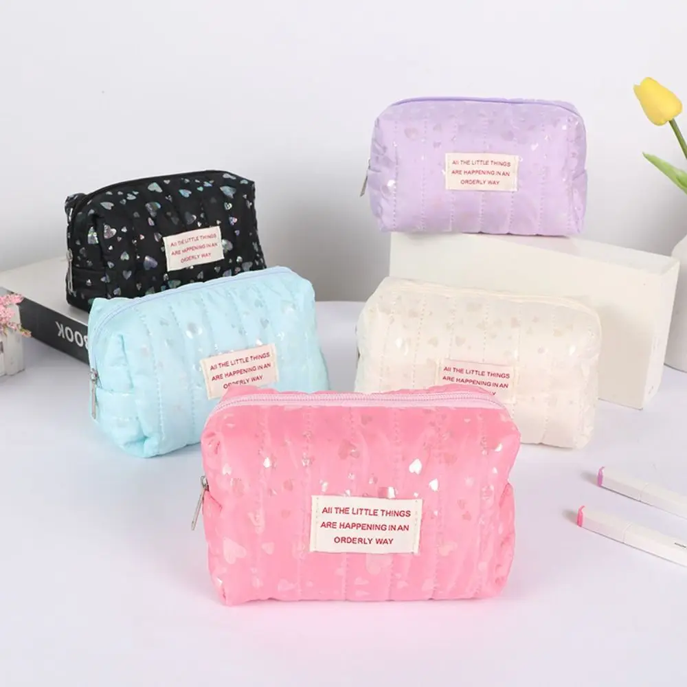 Wear-resistant Ins Style Makeup Bag Multifunction Portable Toiletry Bag Large Capacity Girl Heart Ttravel Storage Bag Women