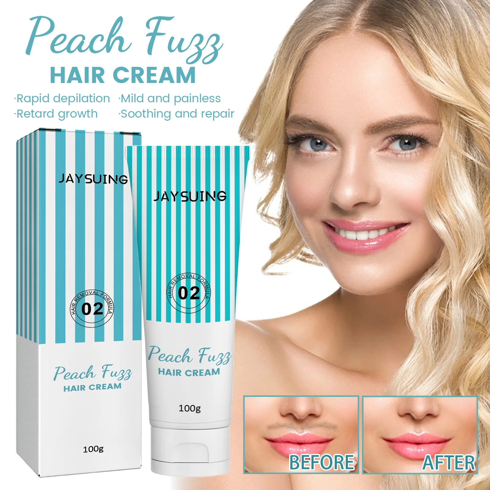 Hair Removal Cream, Facial Hair Removal Cream, Gentle and Non-Irritating, Make the Skin Smooth and Delicate, Skin Care Products,