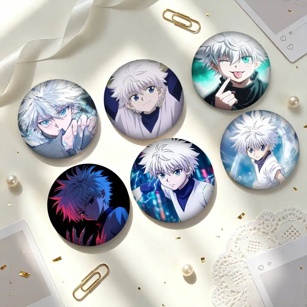 K-Killua Z-Zoldyck Hunter X Hunter  25 32 44 58 75mm Badges Personalized Round Brooches Pins Accessory Gift
