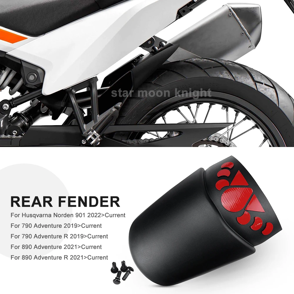 For Husqvarna Norden 901 2022- 790 Adventure R 890 Adventure R 2021- Motorcycle Mudguards Rear Fender Splash Guard Extension