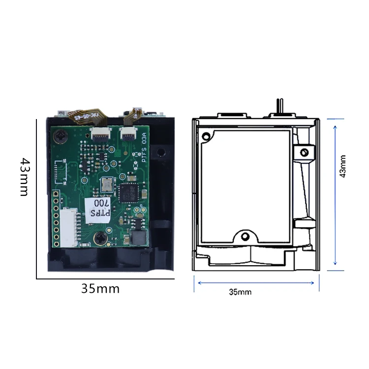 Cruise Control Distance Sensor 905nm Laser Rangefinder Module 5hz UART 500m Distance Laser Finder Module