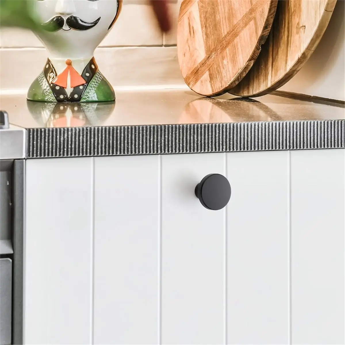 20 Pack Black Cabinet Knobs, Round Drawer Knobs for Kitchen Cabinets, Dressers & Closet Doors