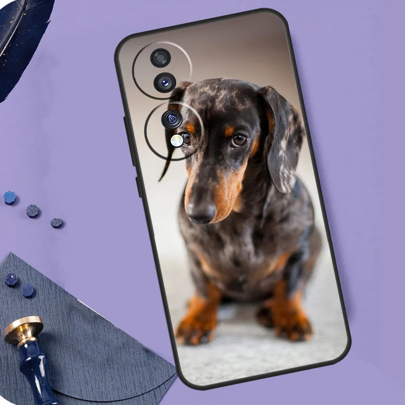 Cute Dachshund Teckel Dackel Dog Phone Case For Honor 90 Lite 70 50 Magic 5 6 Pro X6 X7 X8 X9 X6a X7a X8a X9a X9b X8b Cover