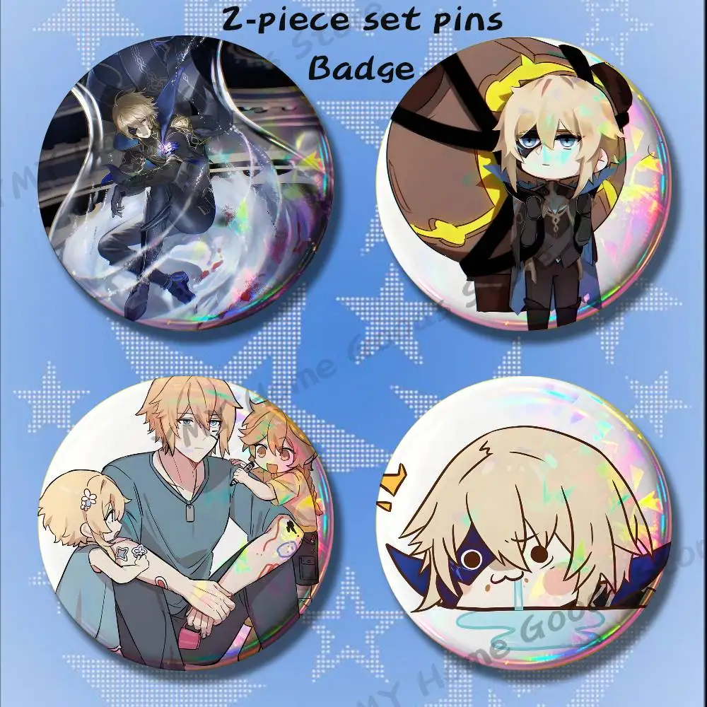 Anime Game Dainsleif Bough Keeper 2-piece set Free Mix Backpack Clothes Jewelry Accessories Round Badge Collection Gifts