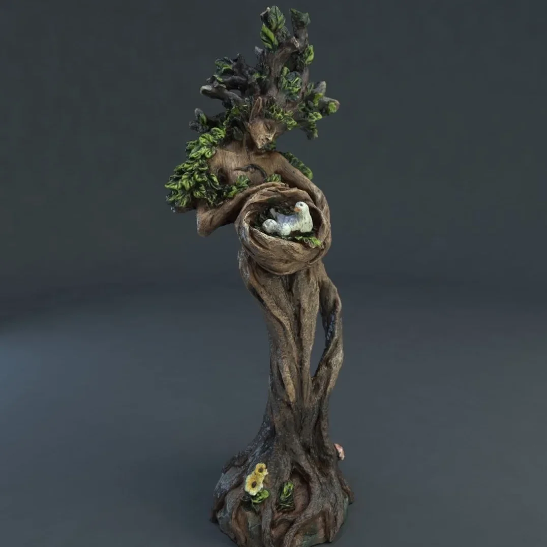 New Natural Forest Goddess Bird Statue Resin Ornament Desktop Decoration Personalized Creative Garden Ornament