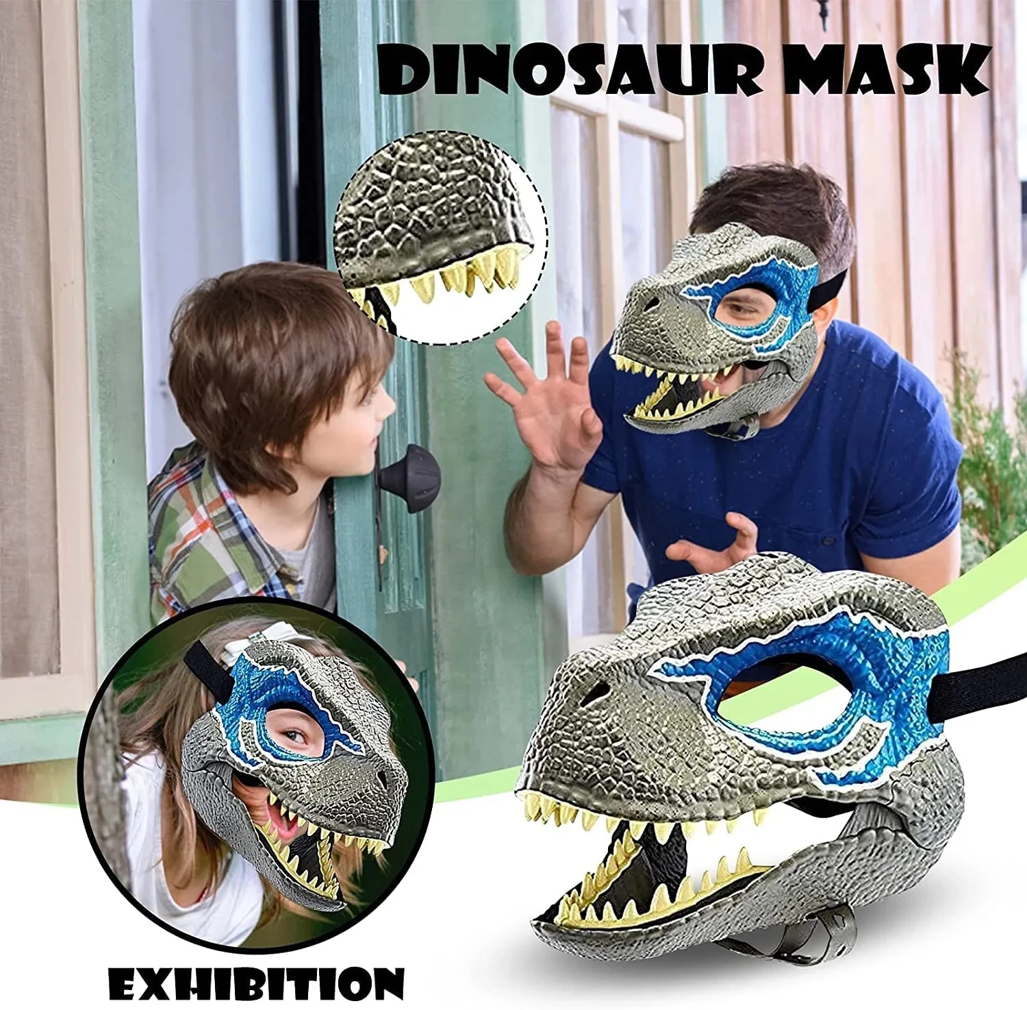 

Halloween 3D Dinosaur Mask, Role Play Props, Performance Headgear, Jurassic World, Raptor, Dino Festival, Carnival Gifts