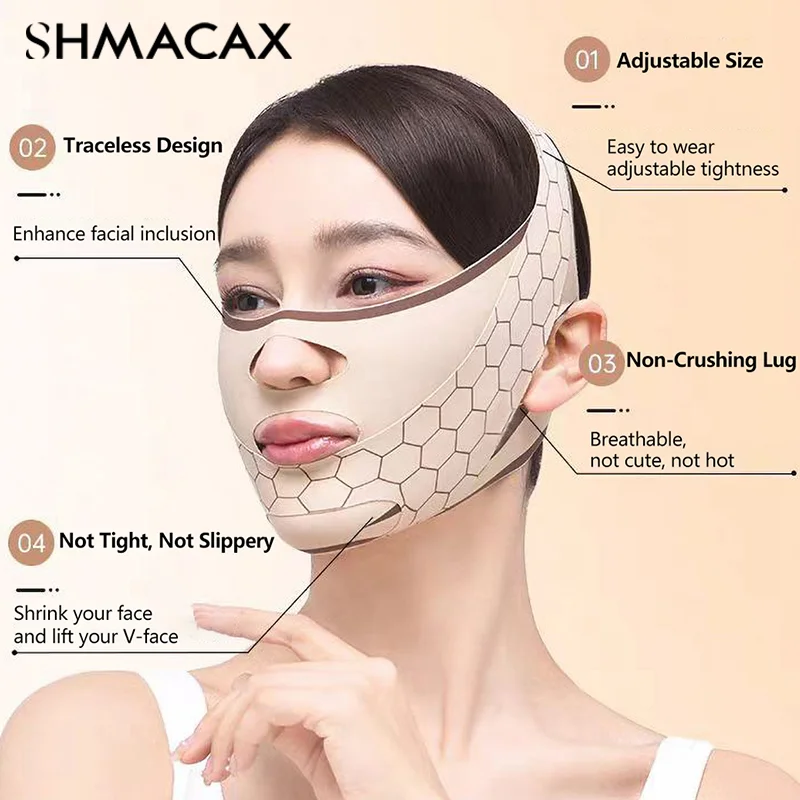 Breathable V Face Band Cheek Lift Up Face Thin Belt Reduce Double Chin V-Line Shaping Bandage Anti Wrinkle Face Bandage