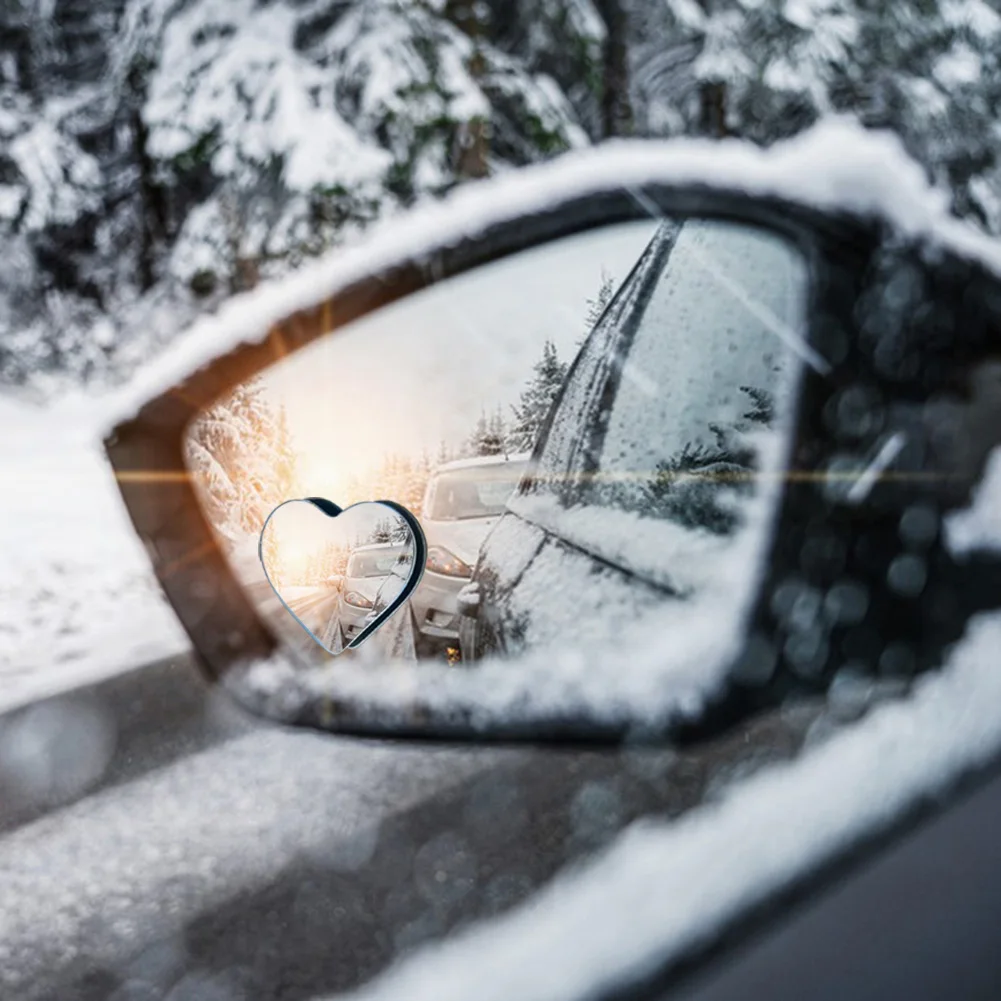 مرايا النقطة العمياء على شكل قلب للسيارات مرآة الرؤية الجانبية بدون إطار مرآة جانبية للسيارة ملحقات السيارة القابلة للتعديل لسيارات الدفع الرباعي #3